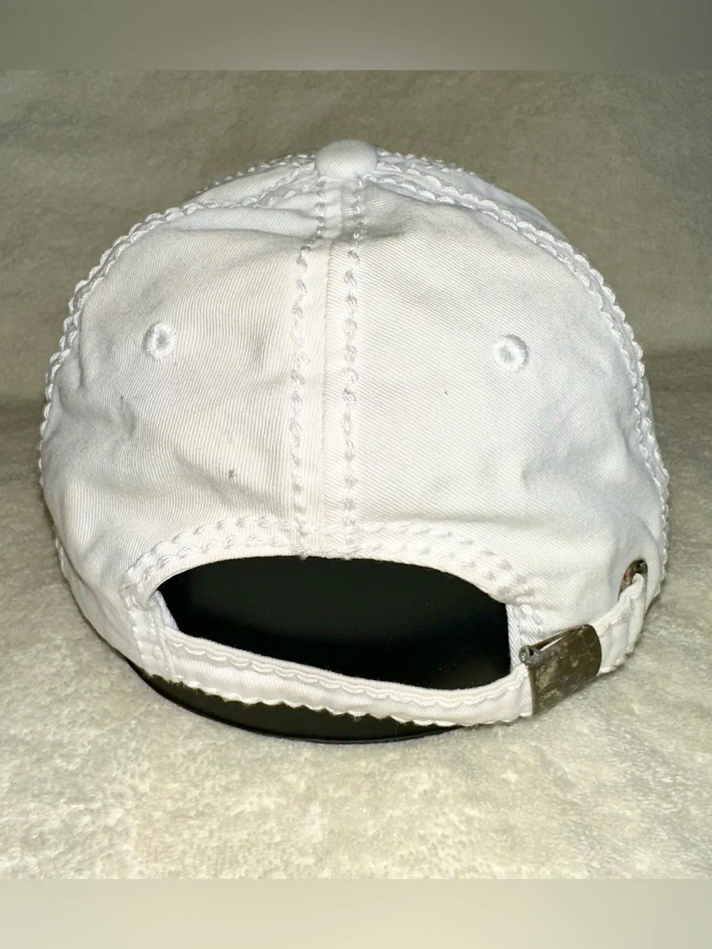 KBETHOS Distressed White Eagle Patch Dad Hat Retro Y2K Grunge Baseball Cap 01